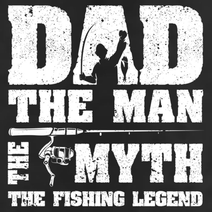 Funny Dad The Man The Myth The Fishing Legend Grunge Father's Day Gift Cool Comfort Performance Bucket Hat