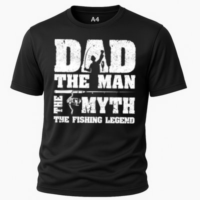 Funny Dad The Man The Myth The Fishing Legend Grunge Father's Day Gift Performance Shirt