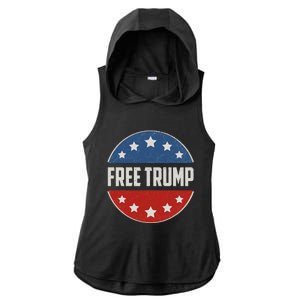 Free Donald Trump Republican Support Pro Trump Ladies PosiCharge Tri-Blend Wicking Draft Hoodie Tank