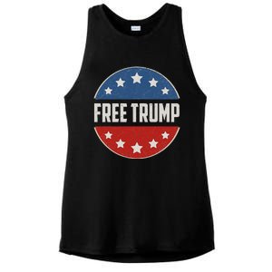 Free Donald Trump Republican Support Pro Trump Ladies PosiCharge Tri-Blend Wicking Tank