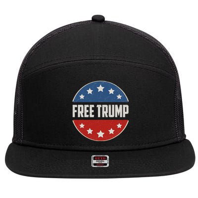 Free Donald Trump Republican Support Pro Trump 7 Panel Mesh Trucker Snapback Hat