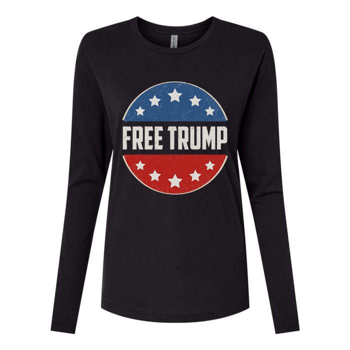 Free Donald Trump Republican Support Pro Trump Womens Cotton Relaxed Long Sleeve T-Shirt