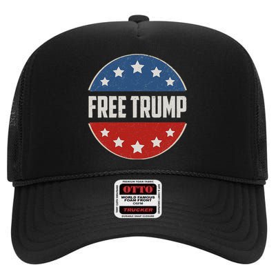 Free Donald Trump Republican Support Pro Trump High Crown Mesh Back Trucker Hat