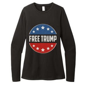 Free Donald Trump Republican Support Pro Trump Womens CVC Long Sleeve Shirt