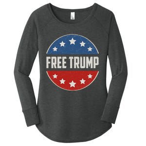 Free Donald Trump Republican Support Pro Trump Women's Perfect Tri Tunic Long Sleeve Shirt