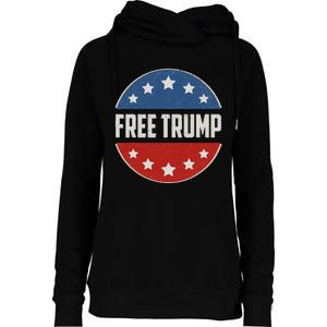 Free Donald Trump Republican Support Pro Trump Womens Funnel Neck Pullover Hood