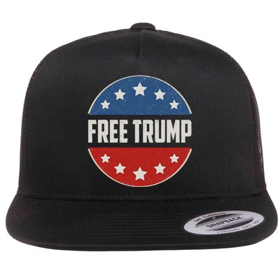 Free Donald Trump Republican Support Pro Trump Flat Bill Trucker Hat