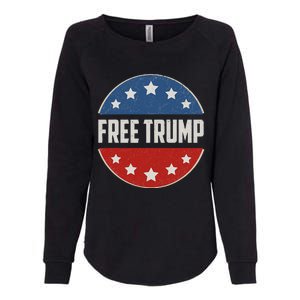 Free Donald Trump Republican Support Pro Trump Womens California Wash Sweatshirt