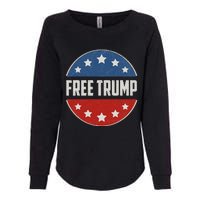 Free Donald Trump Republican Support Pro Trump Womens California Wash Sweatshirt