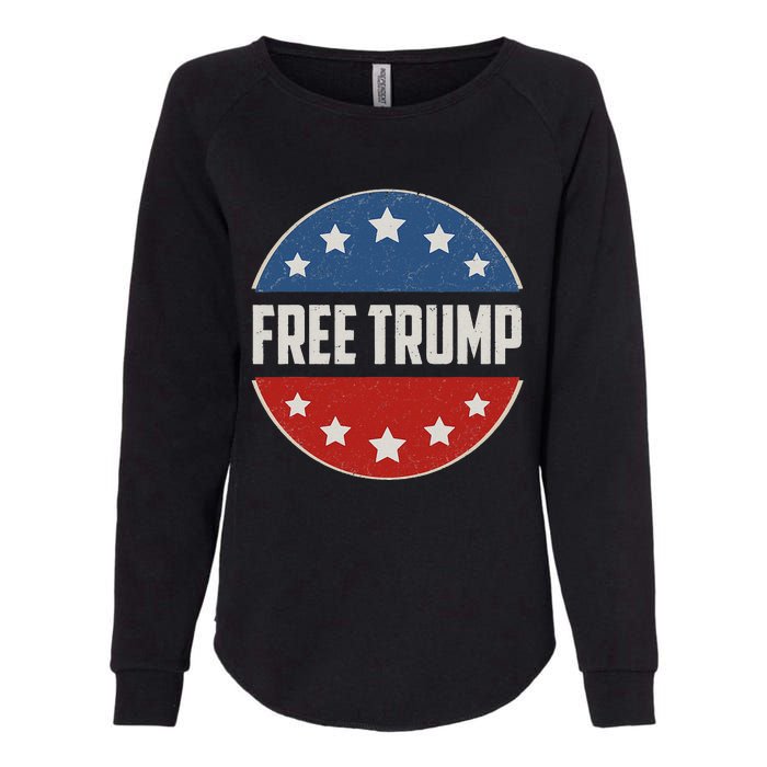 Free Donald Trump Republican Support Pro Trump Womens California Wash Sweatshirt