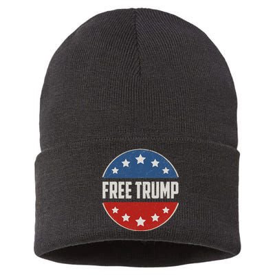 Free Donald Trump Republican Support Pro Trump Sustainable Knit Beanie