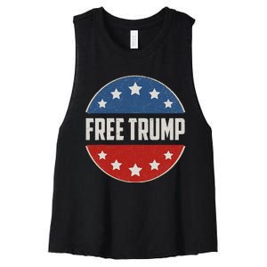 Free Donald Trump Republican Support Pro Trump Women's Racerback Cropped Tank