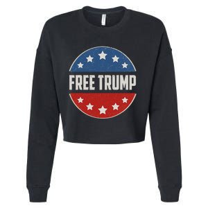 Free Donald Trump Republican Support Pro Trump Cropped Pullover Crew