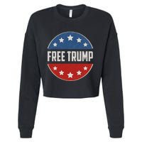 Free Donald Trump Republican Support Pro Trump Cropped Pullover Crew