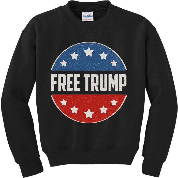 Free Donald Trump Republican Support Pro Trump Kids Sweatshirt