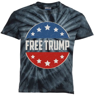 Free Donald Trump Republican Support Pro Trump Kids Tie-Dye T-Shirt