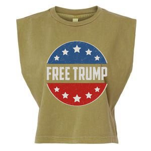 Free Donald Trump Republican Support Pro Trump Garment-Dyed Women's Muscle Tee