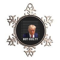 Free Donald Trump Mug Shot Republican President MAGA 2024 Metallic Star Ornament