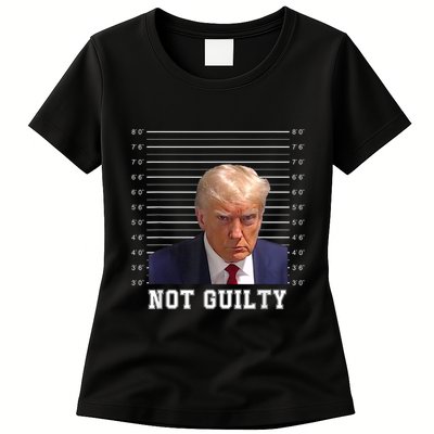 Free Donald Trump Mug Shot Republican President MAGA 2024 Womens T-Shirt