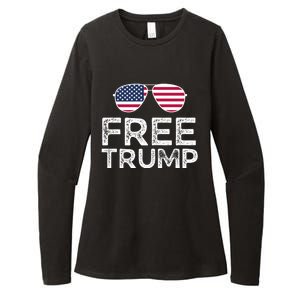 Free Donald Trump Republican Support Womens CVC Long Sleeve Shirt