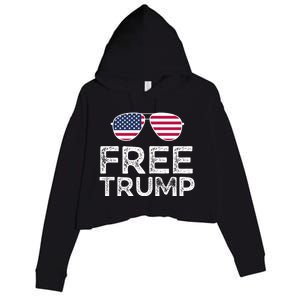 Free Donald Trump Republican Support Crop Fleece Hoodie