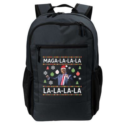 Funny Donald Trump Ugly Christmas Sweater. Maga La La La Daily Commute Backpack