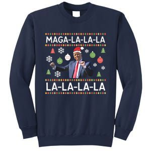 Funny Donald Trump Ugly Christmas Sweater. Maga La La La Sweatshirt