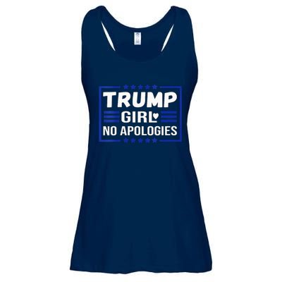 Funny Donald Trump Girl No Apologies Election 2024 Trump Ladies Essential Flowy Tank