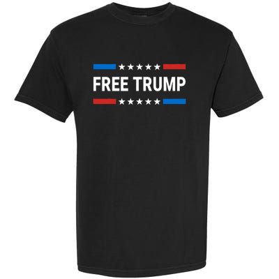 Free Donald Trump Republican Support Pro Trump American Flag Garment-Dyed Heavyweight T-Shirt