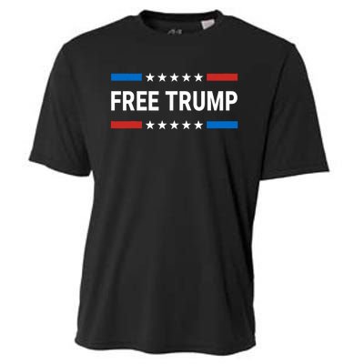 Free Donald Trump Republican Support Pro Trump American Flag Cooling Performance Crew T-Shirt