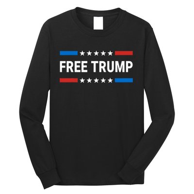 Free Donald Trump Republican Support Pro Trump American Flag Long Sleeve Shirt