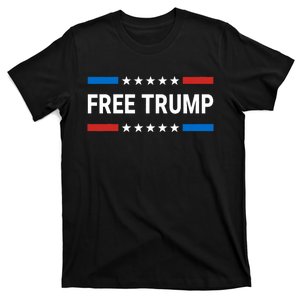 Free Donald Trump Republican Support Pro Trump American Flag T-Shirt