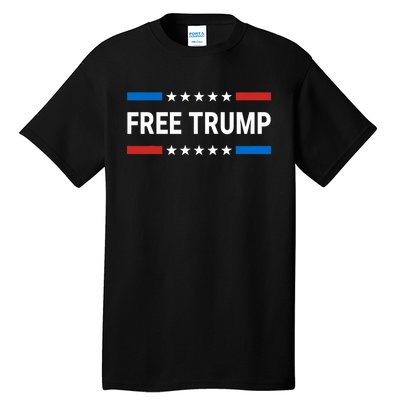 Free Donald Trump Republican Support Pro Trump American Flag Tall T-Shirt