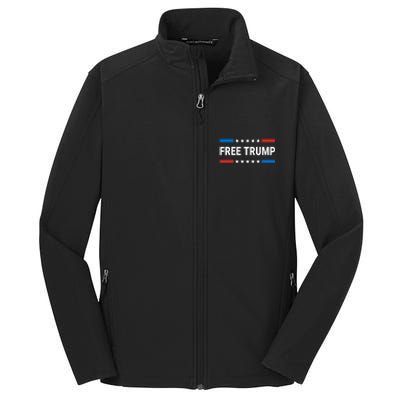 Free Donald Trump Republican Support Pro Trump American Flag Core Soft Shell Jacket