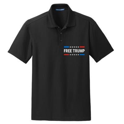 Free Donald Trump Republican Support Pro Trump American Flag Dry Zone Grid Polo