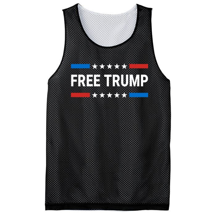 Free Donald Trump Republican Support Pro Trump American Flag Mesh Reversible Basketball Jersey Tank