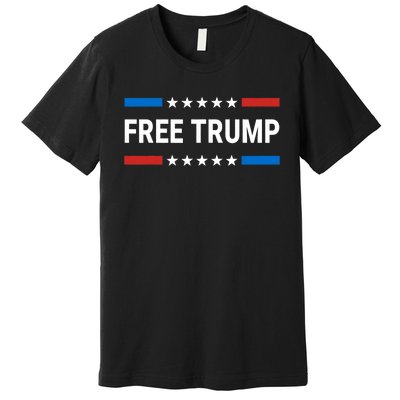 Free Donald Trump Republican Support Pro Trump American Flag Premium T-Shirt