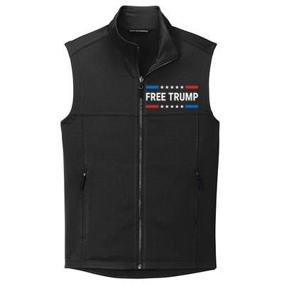 Free Donald Trump Republican Support Pro Trump American Flag Collective Smooth Fleece Vest