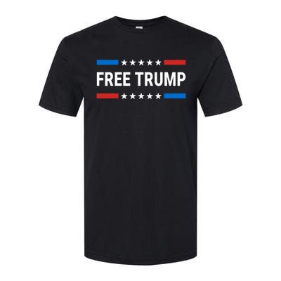 Free Donald Trump Republican Support Pro Trump American Flag Softstyle® CVC T-Shirt