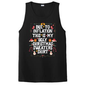 Funny Due To Inflation Ugly Christmas Sweaters PosiCharge Competitor Tank