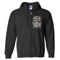 Funny Due To Inflation Ugly Christmas Sweaters Full Zip Hoodie