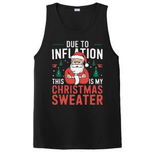 Funny Due To Inflation Ugly Christmas Sweaters PosiCharge Competitor Tank