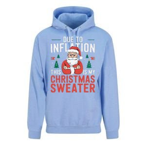 Funny Due To Inflation Ugly Christmas Sweaters Unisex Surf Hoodie