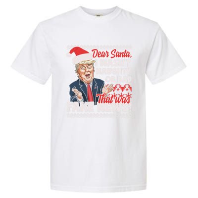 Funny Donald Trump Fake News Ugly Christmas Style Gift Garment-Dyed Heavyweight T-Shirt