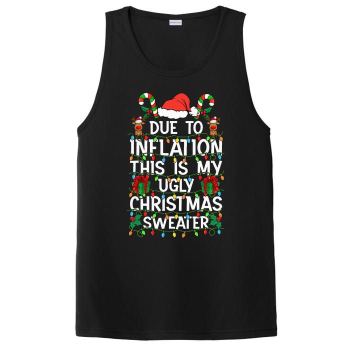 Funny Due To Inflation Ugly Christmas Sweaters PosiCharge Competitor Tank