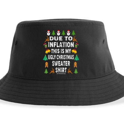 Funny Due To Inflation This Is My Ugly Sweater For Christmas Sustainable Bucket Hat