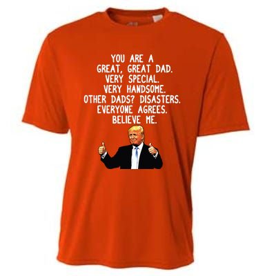 Funny Donald Trump Fathers Day Gag Gift Conservative Dad Cooling Performance Crew T-Shirt