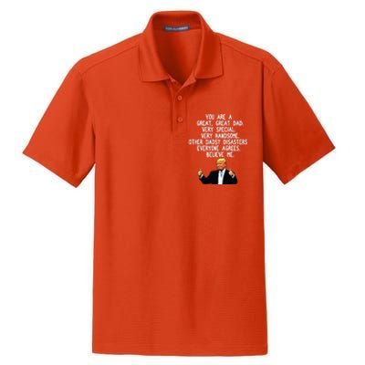 Funny Donald Trump Fathers Day Gag Gift Conservative Dad Dry Zone Grid Polo