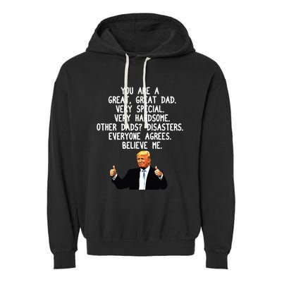 Funny Donald Trump Fathers Day Gag Gift Conservative Dad Garment-Dyed Fleece Hoodie