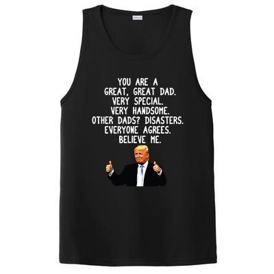 Funny Donald Trump Fathers Day Gag Gift Conservative Dad PosiCharge Competitor Tank